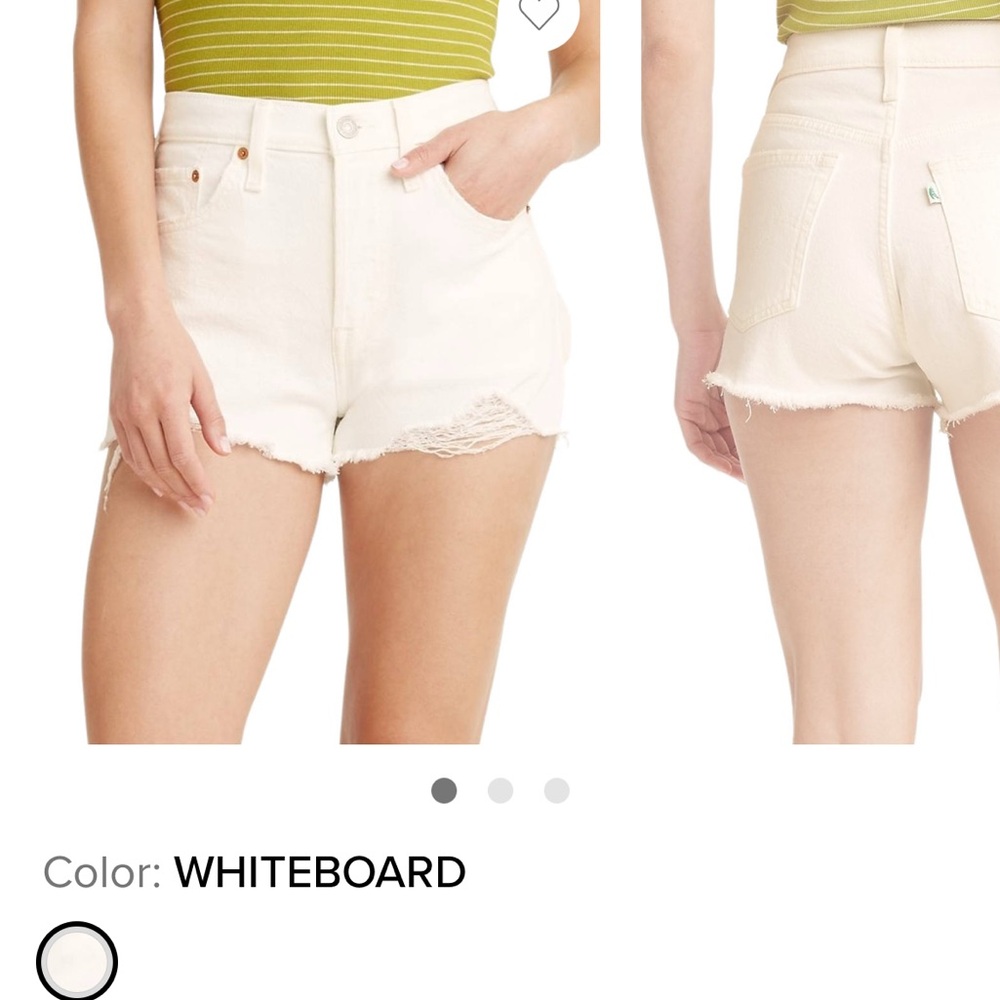 Levi's Cream Jean Shorts